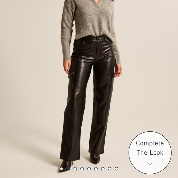 Abercrombie & Fitch Pants - Abercrombie vegan leather cargo pants - brand new